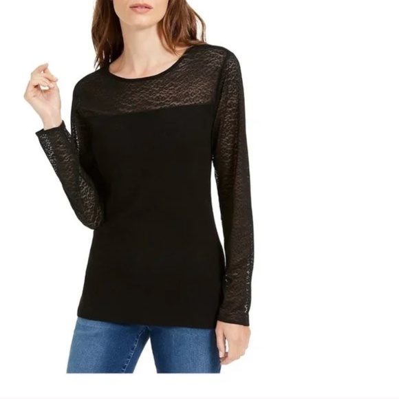 I.N.C International Concepts Leopard-Print Mesh - Picture 1 of 4